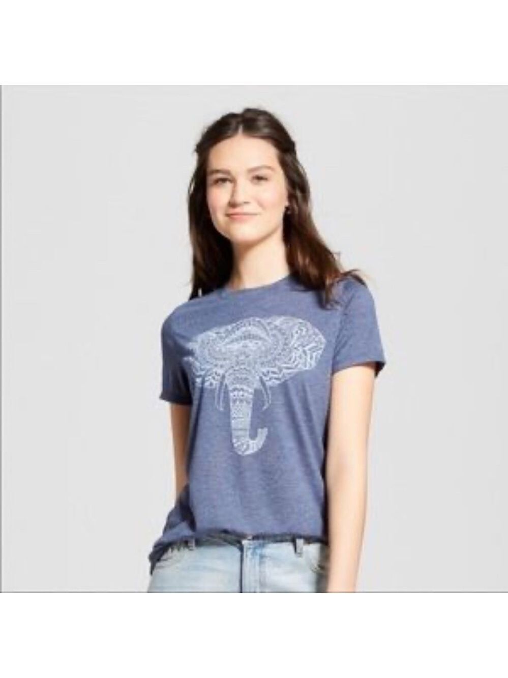 Zoe + Liv Elephant Print T-Shirt NWOT